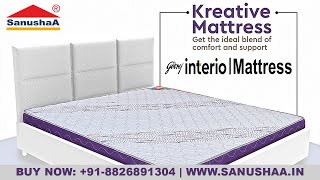 Best Godrej Interio Mattress in India 2024  New Mattress for Back PainSANUSHAA [upl. by Garth]