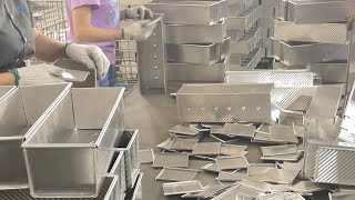 ODMampOEM Aluminium bread loaf pan Factory production of loaf pans [upl. by Aicerg]