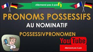 Allemand débutants Comment dire les pronoms possessifs en allemand Possessivpronomen im Nominativ [upl. by Lalita]