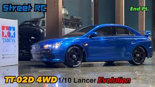 Street RC Assembly TAMIYA TT02D 4WD 110 Scale Lancer EvolutionX End Pt [upl. by Nesta]