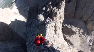 Daumenkante  Fünffingerspitzen  Langkofel Gruppe Dolomiten Spigolo del Pollice Dolomiti [upl. by Axe]