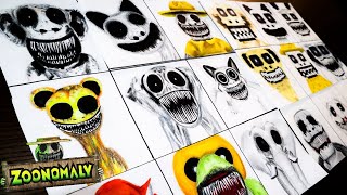 ZOONOMALY COMO DIBUJAR  COLLECTION 2  EASY  PASO A PASO  ALL Jumpscares amp Monsters  How To Draw [upl. by Neellek681]