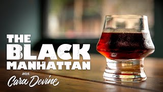 How to make the delicious Black Manhattan cocktail [upl. by Ahsirek430]