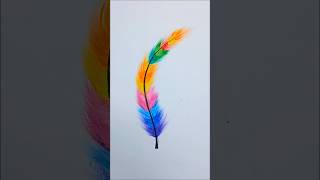 Easy Feather Art Drawing  Oil Pastels Painting yt art shorts ytshorts diy MissAgrawal21kids [upl. by Proud]