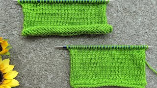 NoCurl Edge in Stockinette Stitch [upl. by Willumsen]