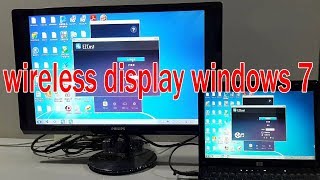 cast laptop to tv Windows 7 hindi 2020  Miracast DLNA  wireless display 2019 [upl. by Veronika]