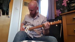 Dog House Boogie on 4 String Cigar Box Guitar [upl. by Akirre]