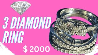 3 diamond ring with matching band 2000 [upl. by Moyna471]