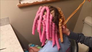 Spiral Hair Curlers Tutorial  Tangled Trends [upl. by Aihtniroc]