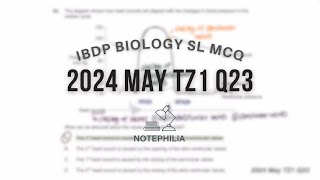 IB Biology SL 2024 May TZ1 Paper 1 Q23 [upl. by Diraj]