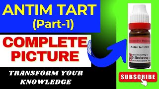 Antim Tart Part1 Antimonium Tartaricum Materia Medica  Antim Tart Homeopathy [upl. by Moscow]