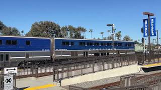 Amtrak Pacific Surfliner Departing from the Oceanside Transit Center 432024 [upl. by Neral]