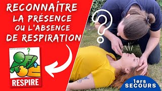 Reconnaître la présence ou labsence de RESPIRATION ı Formation premiers secours [upl. by Levinson]