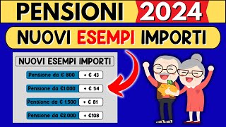 ✅PENSIONI AUMENTI GENNAIO 2024👉NUOVI ESEMPI IMPORTI❗️NUOVE CIFRE ESATTE👌 [upl. by Ycnay578]