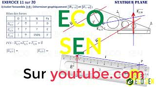 Statique Plane  Exercice 11 sur 20 [upl. by Rahs]