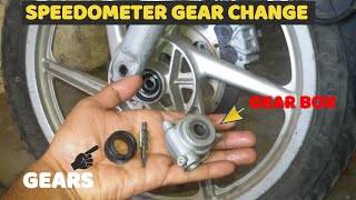 How to change speedometer gear of any motorcycle  speedometer gear replacement of pulsar [upl. by Ytte]