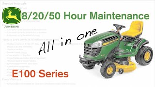 John Deere Lawn Tractor Maintenance 82050 Hour Maintenance Intervals Covered [upl. by Schouten440]