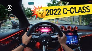 2022 CClass AMG Line C 200 W206 POV Sunset Drive in Lausanne [upl. by Humfrey890]