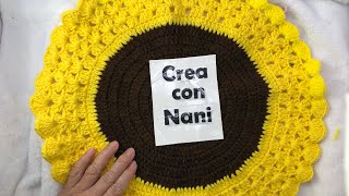 Individual de girasol a crochet [upl. by Rebecka]