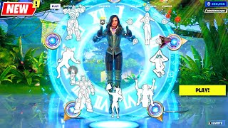 Fortnite x The Witcher Yennefer doing All BuiltIn Emotes [upl. by Japheth]