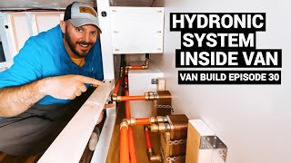 Diesel Hot Water and Air Heater ESPAR HYDRONIC System Install in a Sprinter Van Conversion [upl. by Zenobia]