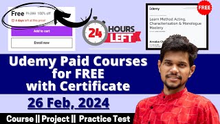 How to get Udemy Courses for FREE in 2024  Udemy Coupon Code 2024  Latest Udemy Coupons [upl. by Weissmann720]