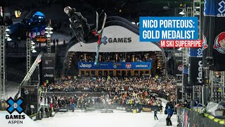 Nico Porteus Gold Medalist  Mens Ski Superpipe  X Games Aspen 2022 [upl. by Morganne23]