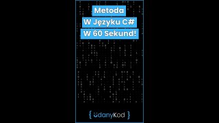 💻 Metoda W Języku C W 60 Sekund ⏱️ shorts programowanie [upl. by Esinet]