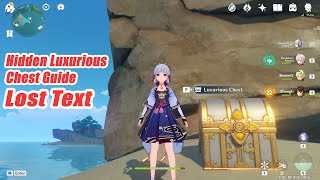 Lost Text Quest Inazuma Hidden Luxurious Chest Guide  Genshin Impact [upl. by Ahtoelc717]