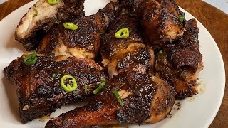 Jerk Chicken Authentic Jamaican Oven Jerk Chicken Juicy amp Delicious [upl. by Nickerson]