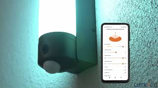 Lutec Connect Smart Pollux outdoor camera LED wall light with motion sensor gray [upl. by Schreiber]