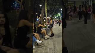 Colombia Nightlife in Lleras Park Medellin After Dark viral instareels viralvideos beautiful [upl. by Schechinger]