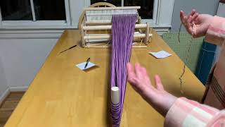 Part 2 Beginners Guide to Double Width Single Heddle Warping the Loom [upl. by Cybil]