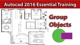 Group Objects AutoCad Training Tutorial 37 [upl. by Backer]