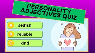 Personality Adjectives Quiz [upl. by Gudrin]