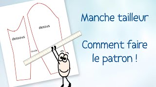 Patron de la Manche Tailleur  Tuto couture facile gratuit HD [upl. by Ivey]