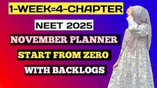 NOVEMBER PLANNER 1Week Target Neet 2025Study Vlogs [upl. by Nima]