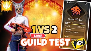 LIVE YT CHANNEL REACTION AND UID REACTION 🥰GUILD TEST 1V2 Girl Live Stream fflive [upl. by Danella]