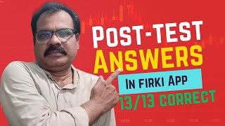 FIRKI MATHEMATICS TPD COURSE POST TEST ANSWERS  CORRECT ANSWERS  1313 MARKS [upl. by Lenahs643]