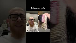 Hairdresser reacts to a very cool color transformation [upl. by Fife437]