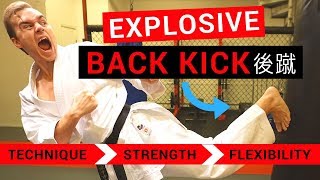 EXPLOSIVE KARATE BACK KICK EXERCISES USHIRO GERI — Jesse Enkamp [upl. by Queen]