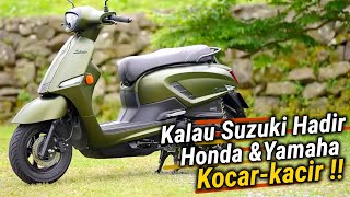 Suzuki ini DatangHonda amp Yamaha Lari Tunggang langgang  Saluto 125 [upl. by Oratnek]