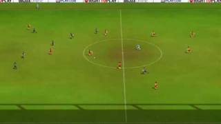 Championship Manager 2010 beta demo  Match Engine footage Galatasaray goal vs Besiktas [upl. by Ezaria]