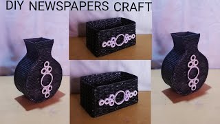 Amazing craft ideas with newspapersDIY newspapers craft [upl. by Htiekal581]