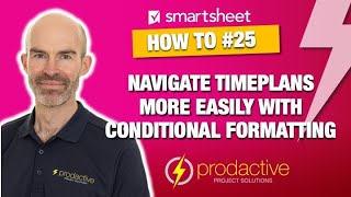 Smartsheet demo on how to make your timeplans easier to navigate with conditional formatting [upl. by Brazee]