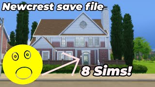 Building a house for 8 Sims  Newcrest Save File [upl. by Auohc]