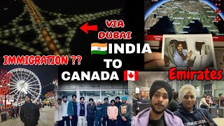 INDIA🇮🇳 TO CANADA🇨🇦  VIA DUBAI  IMMIGRATION QampA  VIA EMIRATES  WINTER INTAKE [upl. by Nairot861]