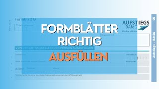 AufstiegsBAföG AntragFormblätter richtig ausfüllen [upl. by Jovita]