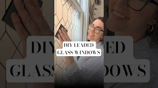 🪟DIY LEADED GLASS WINDOW 🪟victorianhouse easydiy oldhouse windowfilms [upl. by Pitzer164]