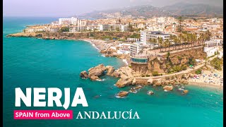 NERJA Plaza Balcón de Europa  Costa del sol Spain from above 4K drone footage [upl. by Geilich346]